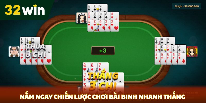 Nắm ngay chiến lược chơi bài binh nhanh thắng 